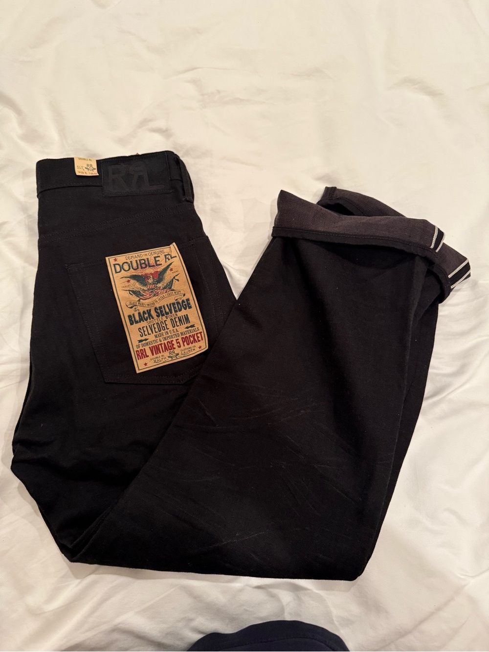 RRL Men’s Vintage 5 Pocket Selvedge Jeans.  Size 31x32. NWT.
